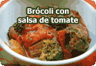 Brócoli con salsa de tomate :: receta vegana