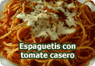 Espaguetis con tomate casero :: receta vegetariana