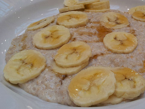 Avena para desayuno "banana porridge"