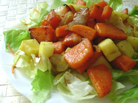 Ensalada de Batatas, Manzana y Pera. Ensalada de Boniato