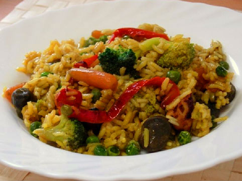 Paella de verduras