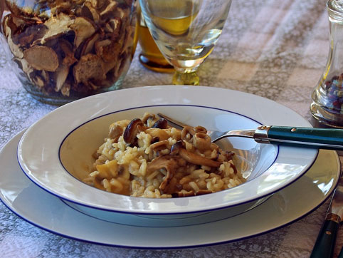 Risotto vegano de champiñones