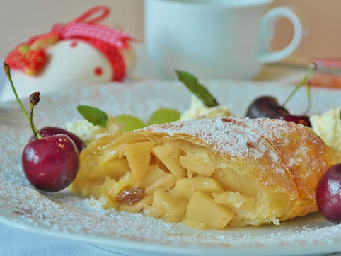 Strudel vegano de manzana (apfelstrudel)