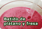 Batido vegano de plátano y fresa :: receta vegana