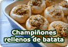 Champiñones rellenos de batata :: receta vegetariana