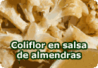 Coliflor con salsa de almendras :: receta vegana