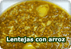 Lentejas con arroz :: receta vegetariana