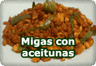 Migas con aceitunas :: receta vegana