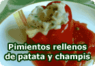 Pimientos rellenos de patata y champiñones :: receta vegetariana