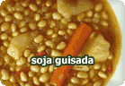 Soja guisada :: receta vegetariana