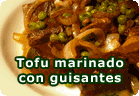 Tofu con guisantes :: receta vegana